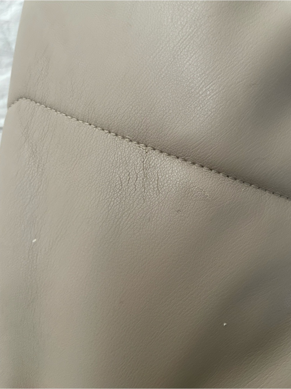 Abercrombie & Fitch Light Beige Puffer Jacket with High Collar - Picture 6 of 8
